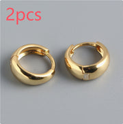 Simple Metal Wide-faced Personalized Earrings – Surprise Gifts — 6