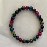 Natural Green Tiger-eye Bracelet Elastic Beaded – Jewelry Gift Ideas — 8