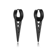 Black Geometric Pendant Stainless Steel Earrings – Jewelry Gift Ideas — 17