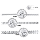 Hip Hop Cuban Chain S925 Sterling Silver Bracelet – Jewelry Gift Ideas — 4