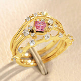 Three-piece Ring Set Sweet Ring Female – Gifts for Her — 4