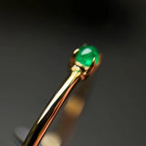 S925 Sterling Silver Emerald Gold-plated Ring Emerald – Useful Gifts — 6