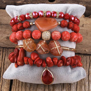 Natural Stone Glass Mixed Gravel Bracelet – Jewelry Gift Ideas — 3