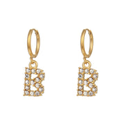 18K Gold Plated Micro Set Zircon Letter Earrings – Gifts for Her — 2
