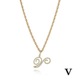 26 Letter Necklace Inset Zircon 18k Gold Necklace – Jewelry Gift Ideas — 3