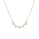 Sterling Silver Triangle Zircon Necklace – Jewelry Gift Ideas — 3