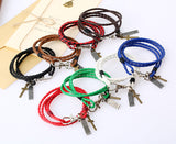 PU Woven Leather Cowhide Bracelet Double Ring – Jewelry Gift Ideas — 10
