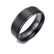 Fashion Black Classic Titanium Ring – Stylish Gifts — 5