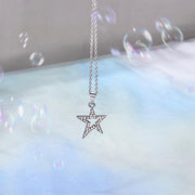 Sparkling Diamond Star Five Point Star Necklace – Jewelry Gift Ideas — 4