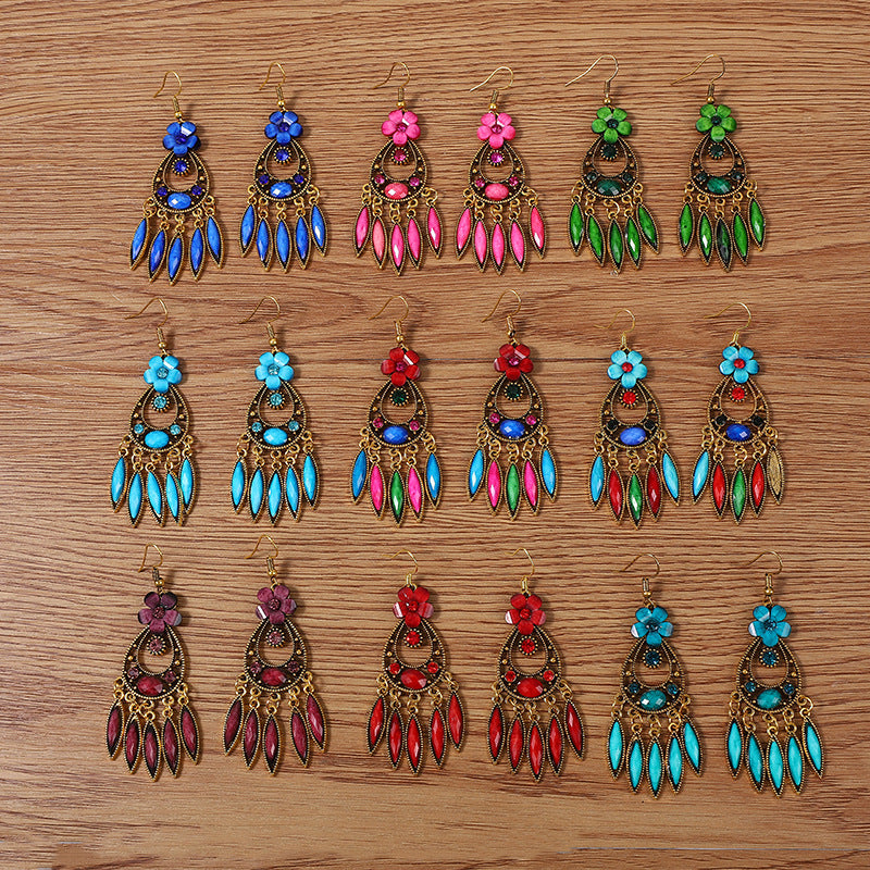 Creative Style Fashion Vintage Alloy Gem Earrings – Stylish Gifts — 1