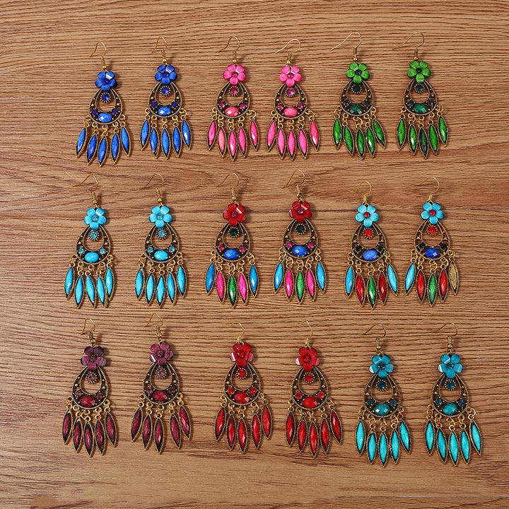 Creative Style Fashion Vintage Alloy Gem Earrings – Stylish Gifts — 1