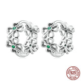 Women's Silver Lucky Clover Earrings – Gifts for Her — 3