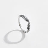 925 Sterling Silver Leaf Ring Retro Blemish – Stylish Gifts — 2
