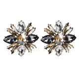 Floral Acrylic Full Diamond Earrings – Unique Gift Ideas — 9
