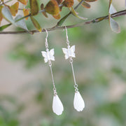 White Magnolia Flower Earrings Female Hanfu – Stylish Gifts — 1