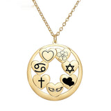 Hollow Heart Round Card Carved Pendant – Jewelry Gift Ideas — 6