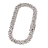 Trendy 18mm Silver Cuban Diamond Alloy Necklace – Jewelry Gift Ideas — 4