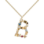English Letter Necklace Female Colorful Crystals – Jewelry Gift Ideas — 9