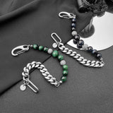 Adjustable Obsidian Cuban Chain Link Bracelet – Jewelry Gift Ideas — 5