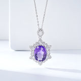 Geometric Denier Amethyst Pendant Sterling Silver – Jewelry Gift Ideas — 1