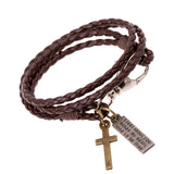 PU Woven Leather Cowhide Bracelet Double Ring – Jewelry Gift Ideas — 5