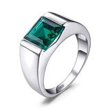 925 Sterling Silver Sapphire Emerald Men's Ring – Stylish Gifts — 9