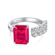High Carbon Diamond Sapphire Green Ring – Small Gift Ideas — 13