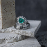 Light Luxury Green Treasure Couple Couple Rings – Gifts for Couples — 3