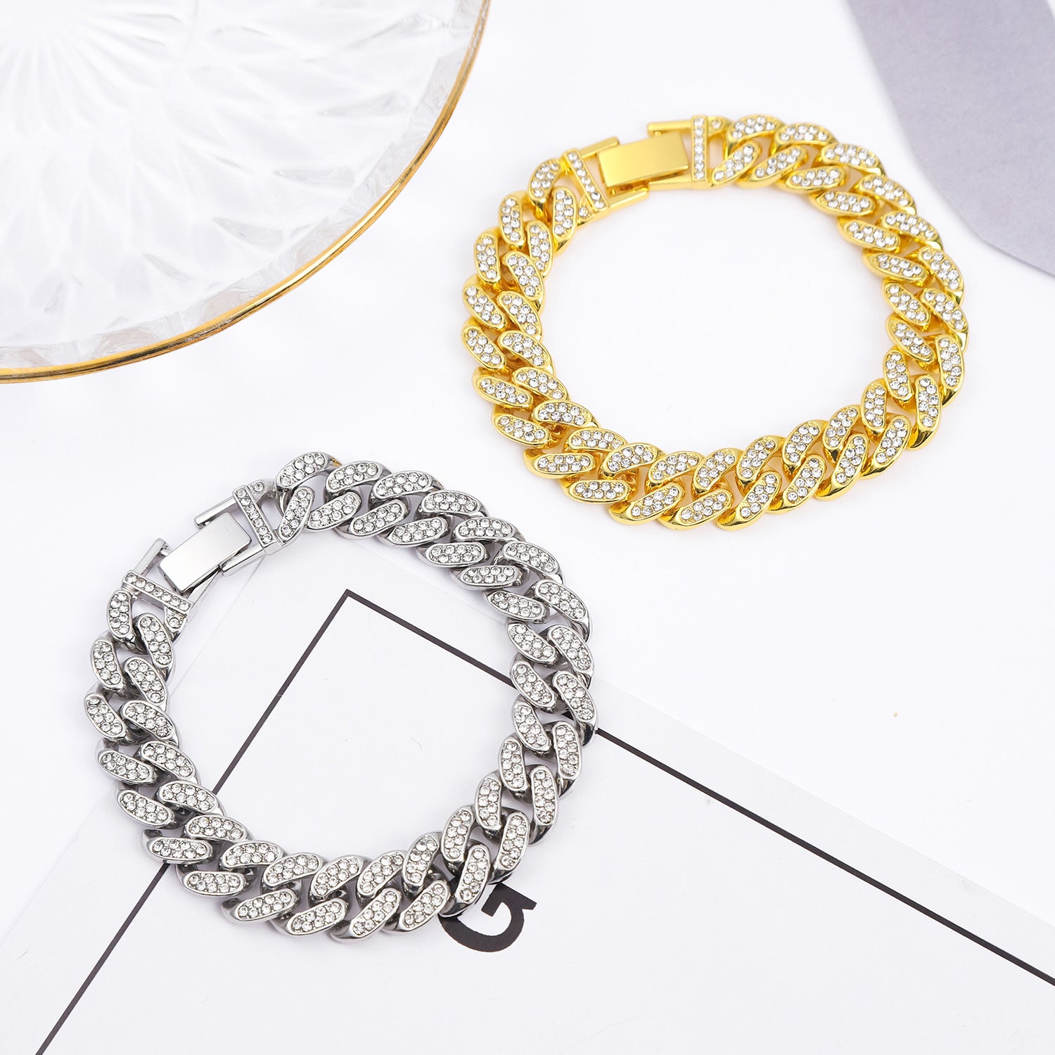 European Hip Hop Men's Full Diamond Bracelet – Jewelry Gift Ideas — 1