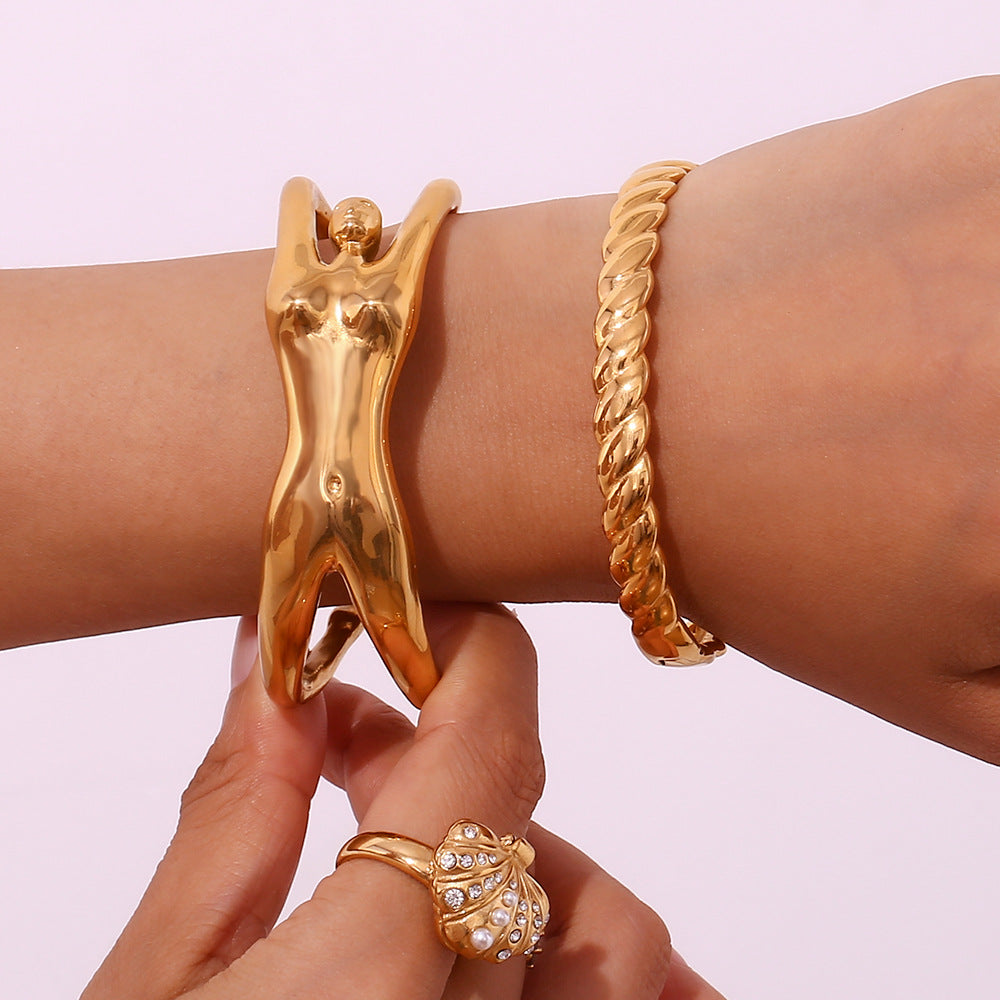 Personal Influencer Bracelet Stainless Steel Gold – Jewelry Gift Ideas — 1