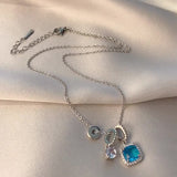 Women's Super Shiny Blue Zircon Necklace Niche – Jewelry Gift Ideas — 5