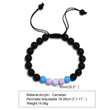 Bracelet Acrylic Black Agate Beaded Bracelet – Gifts for Her — 4