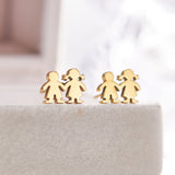Crown Boy And Girl Stainless Steel Gold Stud Earrings – Gifts for Kids — 2
