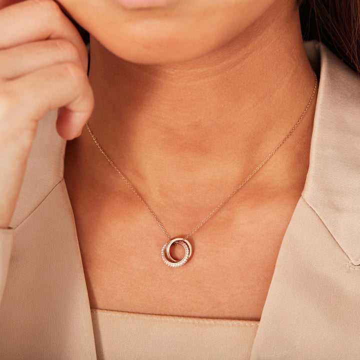 S925 Sterling Silver Interlocking Necklace – Jewelry Gift Ideas — 1