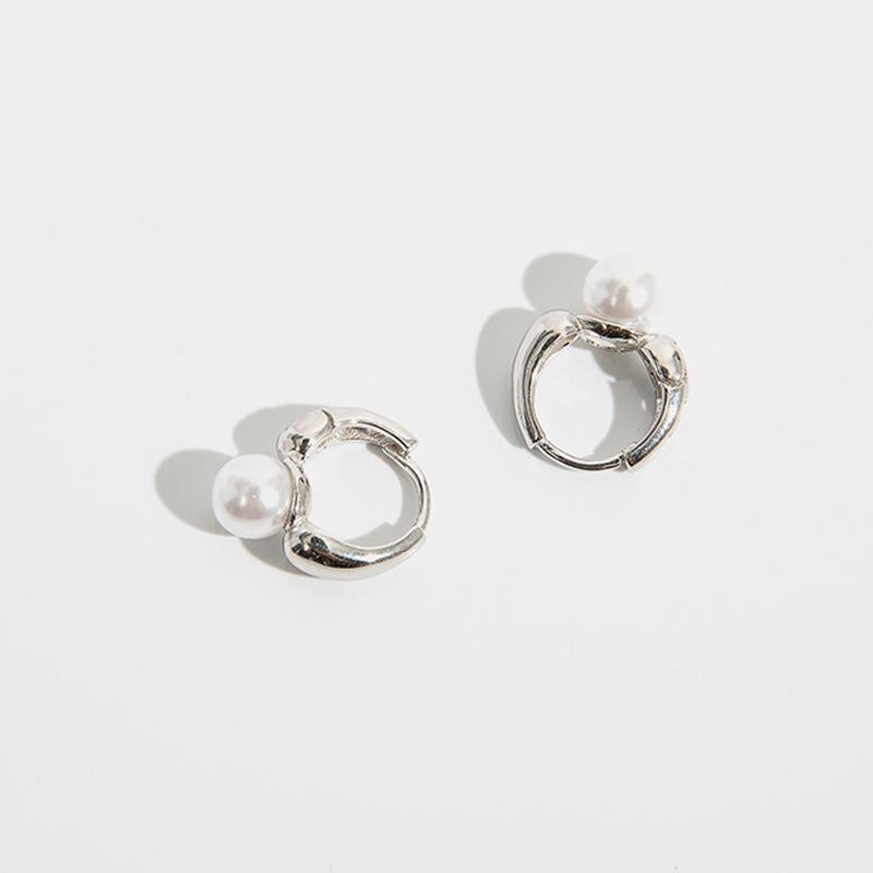 French Style Pearl Earrings S925 Silver Trendy – Stylish Gifts — 1