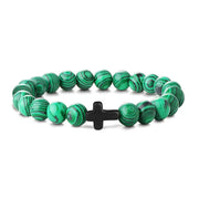 Tigereye White-barked Pine Obsidian Cross Men's – Jewelry Gift Ideas — 9