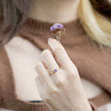 Natural Moonstone Tanzanian Star Ring Girl – Gifts for Kids — 7