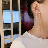 Long Tassel Stud Personalized Simple Earrings – Meaningful Gifts — 2
