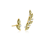 Sterling Silver Stud Diamond Branches Zircon Asymmetric – Gift Ideas — 5