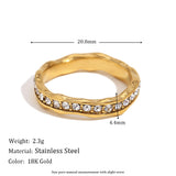 Stainless Steel 18K Gold Plating Irregular Wave – Meaningful Gifts — 4