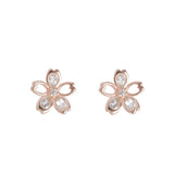 Zircon Cherry Blossom Earrings – Birthday Gifts — 4