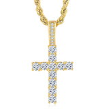 Hip Hop Cross Copper Inlaid 4mm Zircon Gold – Jewelry Gift Ideas — 7