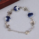 Ethnic Blue Dyed Tie-dye Bracelet Hand-stitched – Jewelry Gift Ideas — 15