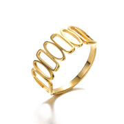 Stainless Steel Hollow Ring Heart-shaped Geometric – Stylish Gifts — 18