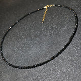 Simple Black Glass Crystal Stone Necklace – Jewelry Gift Ideas — 4