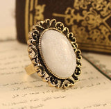 Vintage Oval Flower Gemstone Ring For Women – Gifts for Her — 7