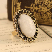 Vintage Oval Flower Gemstone Ring For Women – Gifts for Her — 7