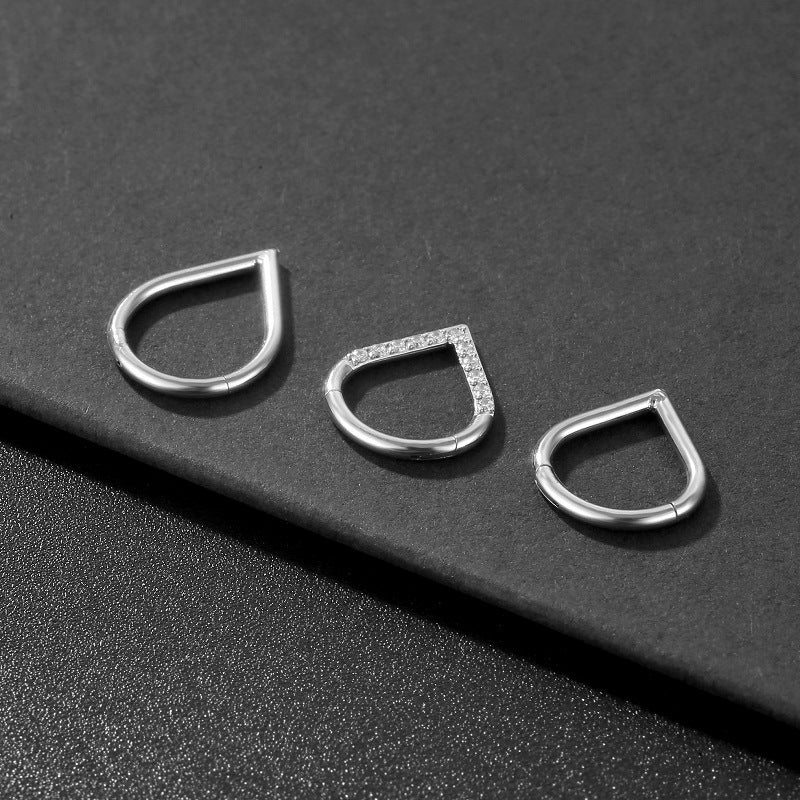 Fashion Nose Ring Titanium Steel Heart-shaped Water – Stylish Gifts — 1