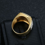 Titanium Steel Vacuum Plating Rhinestone Square BOSS – Gifts for Him — 5