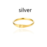 Stainless Steel Gold 26 Alphabet Ring – Stylish Gifts — 18